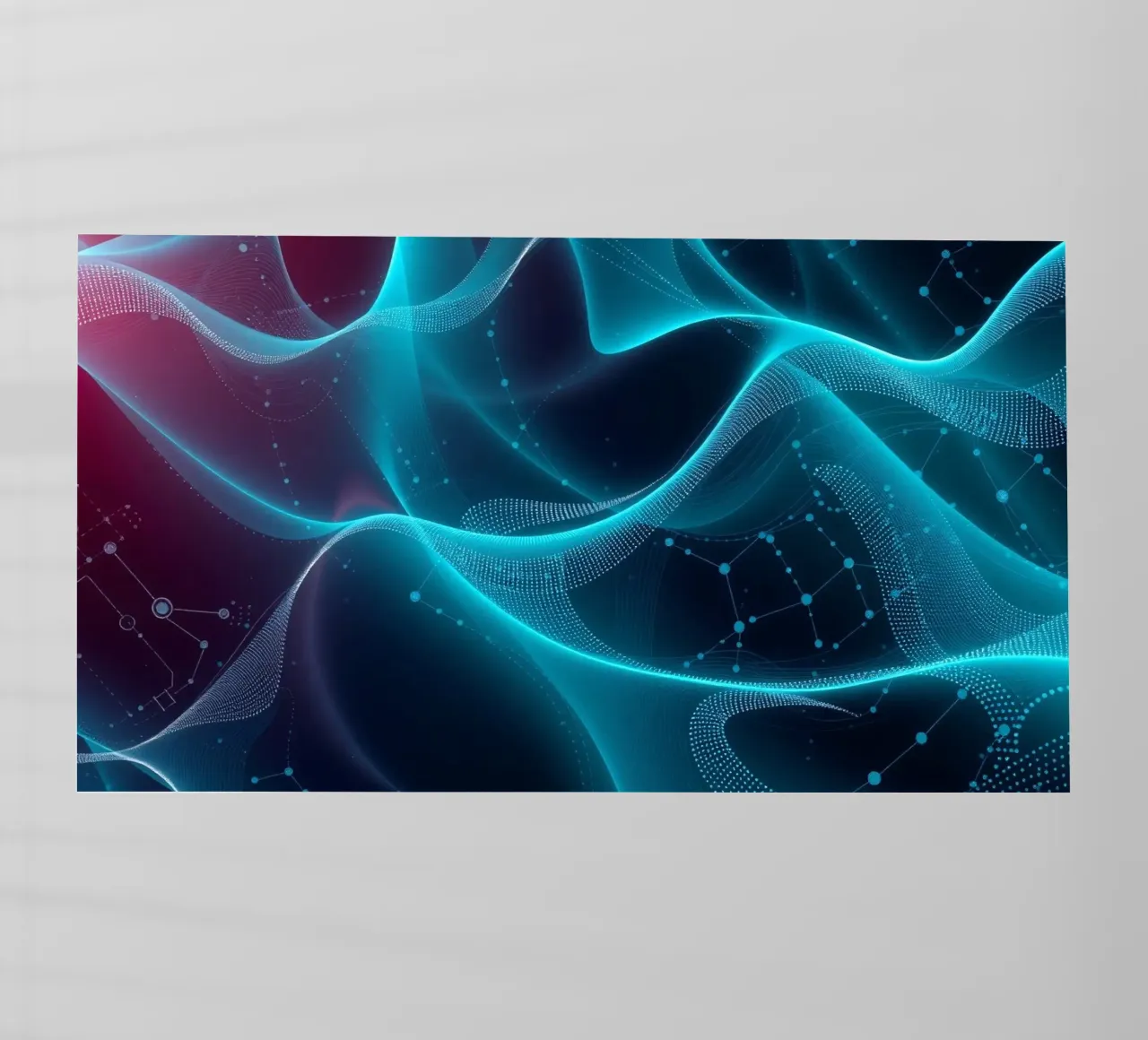 Le vibranti onde digitali creano motivi astratti e profondità pellicola backlit da DesignDoodle