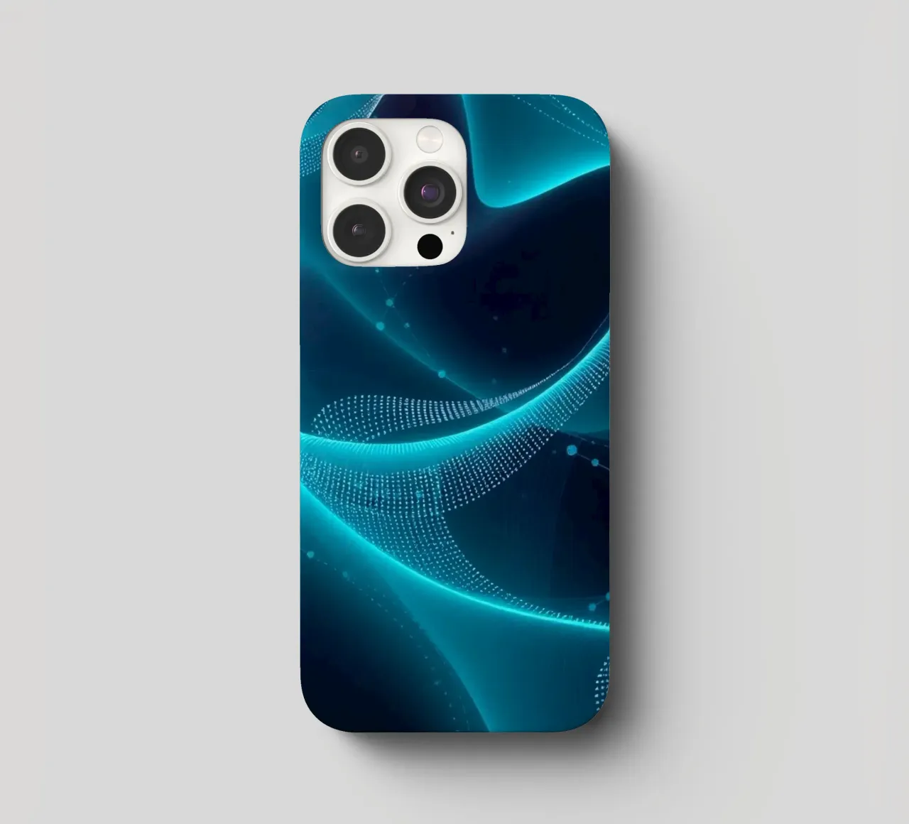 Des vagues numériques vibrantes créent des motifs abstraits et de la profondeur coque iphone de DesignDoodle