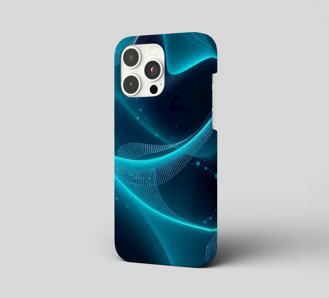 Des vagues numériques vibrantes créent des motifs abstraits et de la profondeur coque iphone de DesignDoodle
