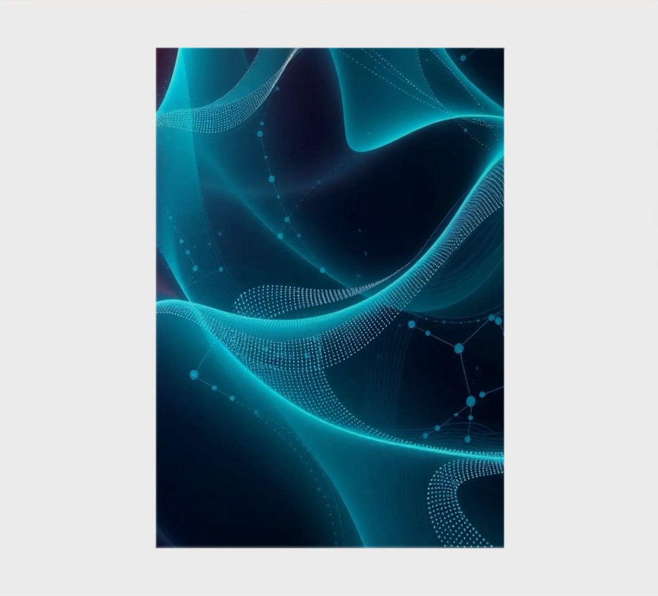 Lebendige digitale Wellen erzeugen abstrakte Muster und Tiefe Notizbuch von DesignDoodle