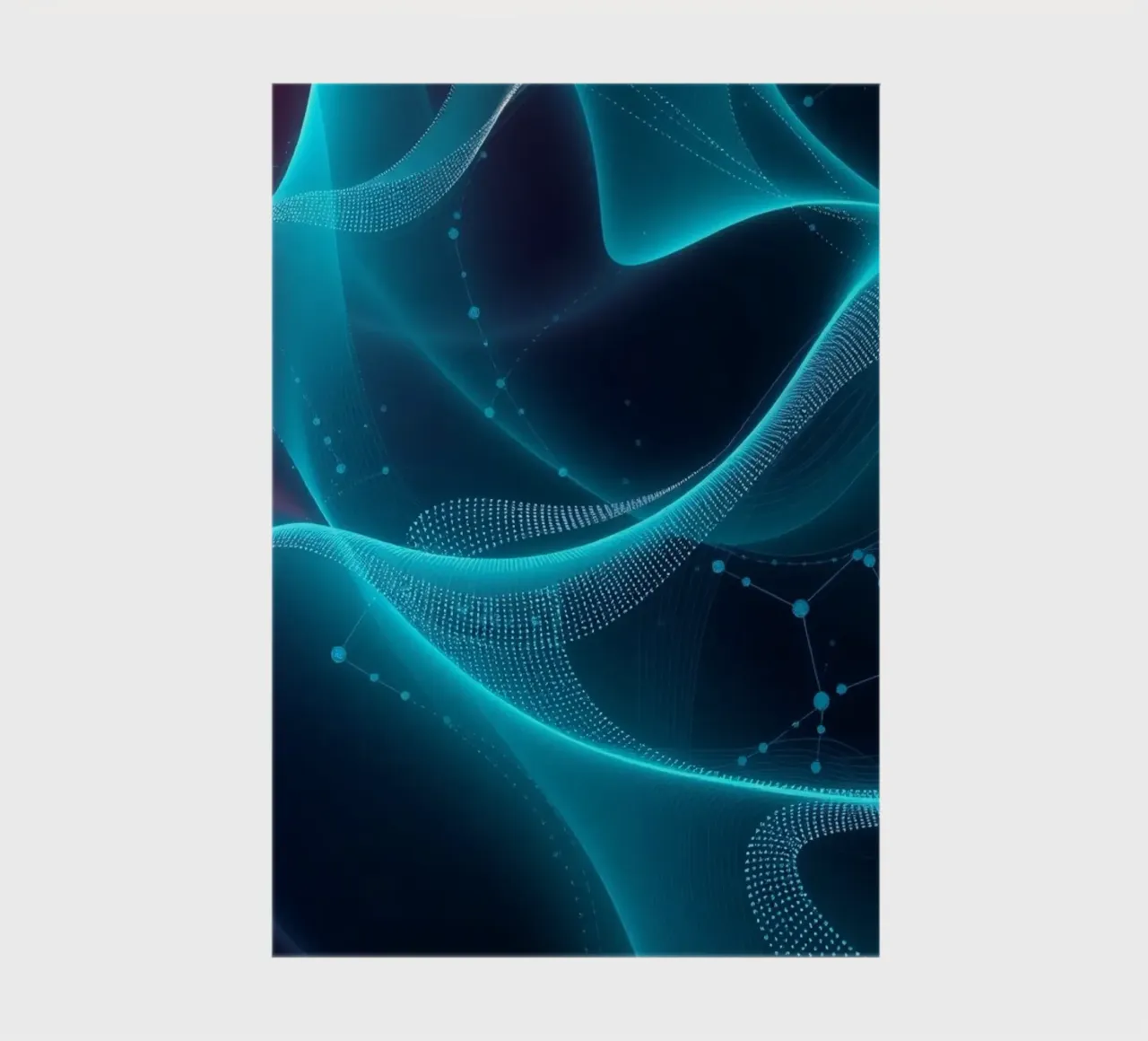 Lebendige digitale Wellen erzeugen abstrakte Muster und Tiefe Notizbuch von DesignDoodle