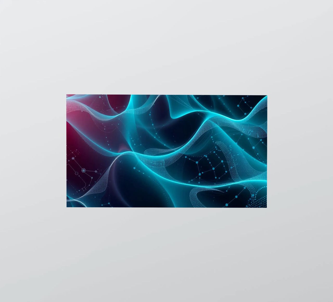 Vibrant digital waves create abstract patterns and depth sticker by DesignDoodle