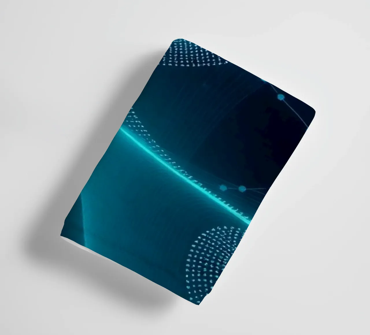 Vibrant digital waves create abstract patterns and depth towel by DesignDoodle