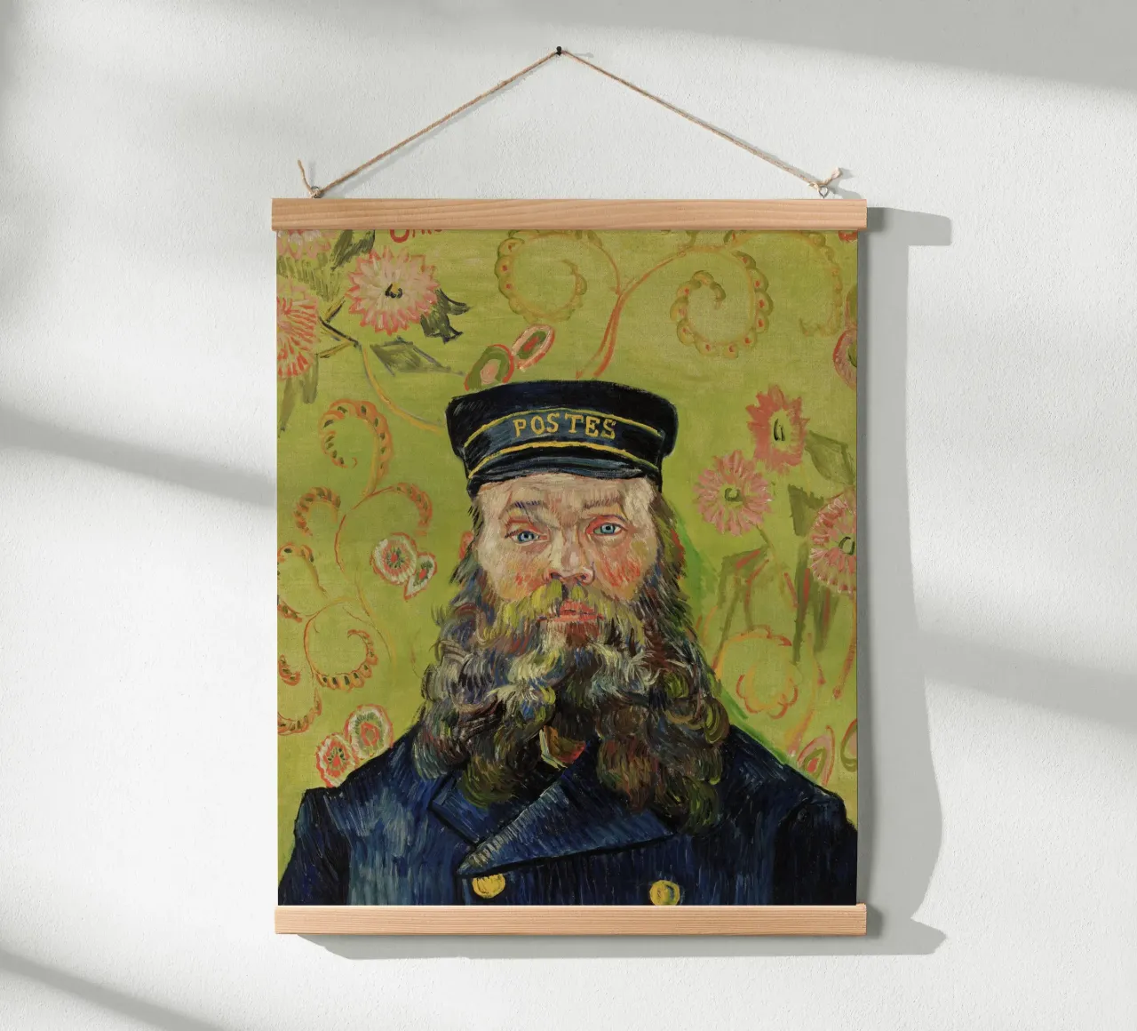 Vincent van Gogh Il postino (Joseph Roulin) (1888) poster con telaio in alluminio da Venus Art