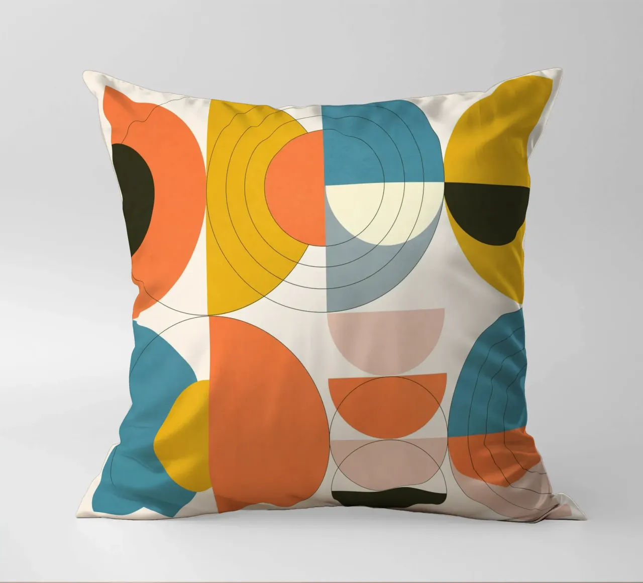 Round Flow No. 3 decorative cushion by Flow Line
