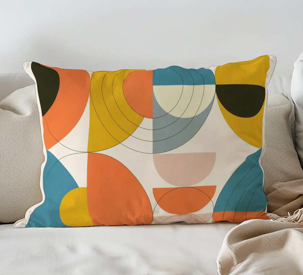 Round Flow No. 3 decorative cushion by Flow Line