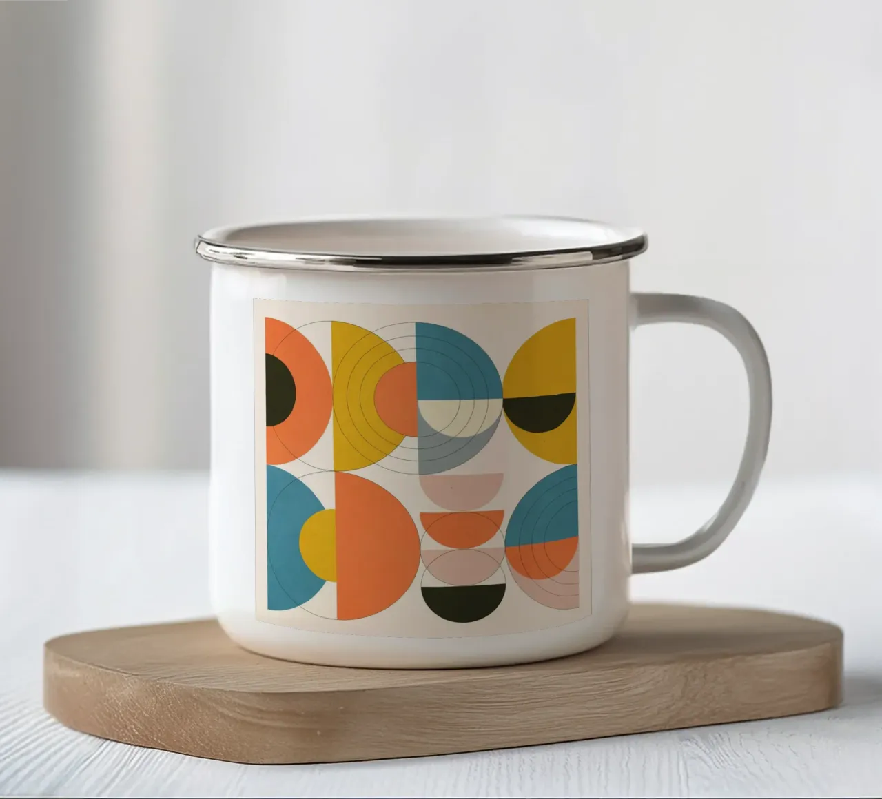 Round Flow No. 3 tazza in smalto da Flow Line