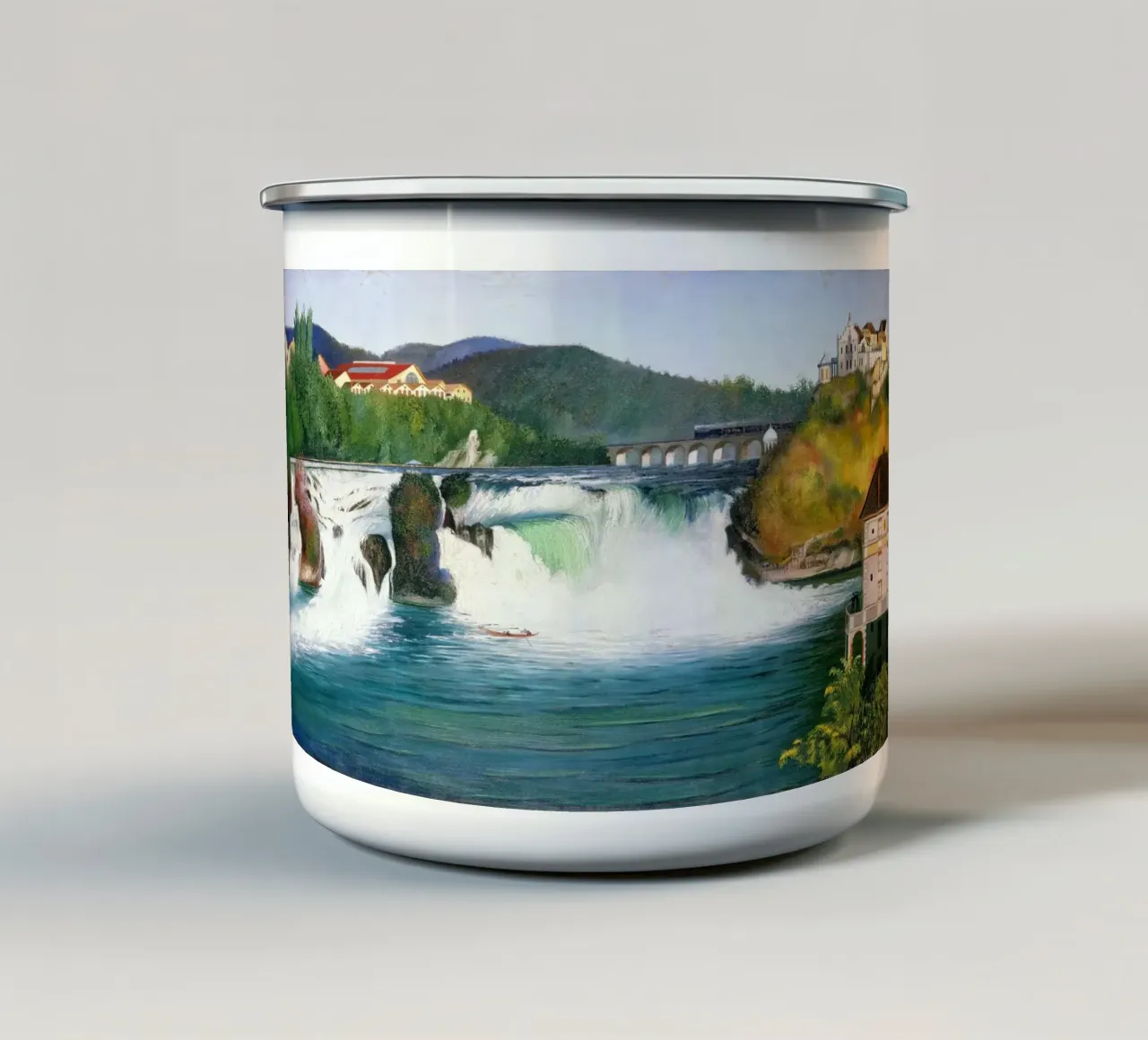 Tivadar Csontváry-Kosztka: Le cascate del Reno a Sciaffusa tazza in smalto da ARTOTHEK