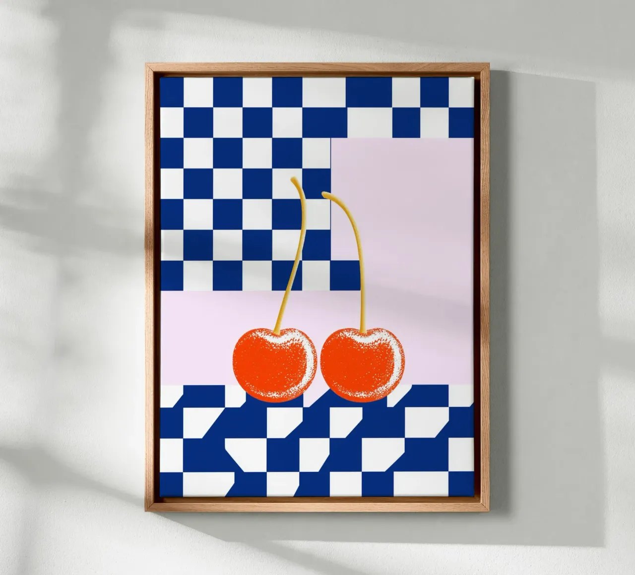 Chessboard with cherries canvas by Carinaprint