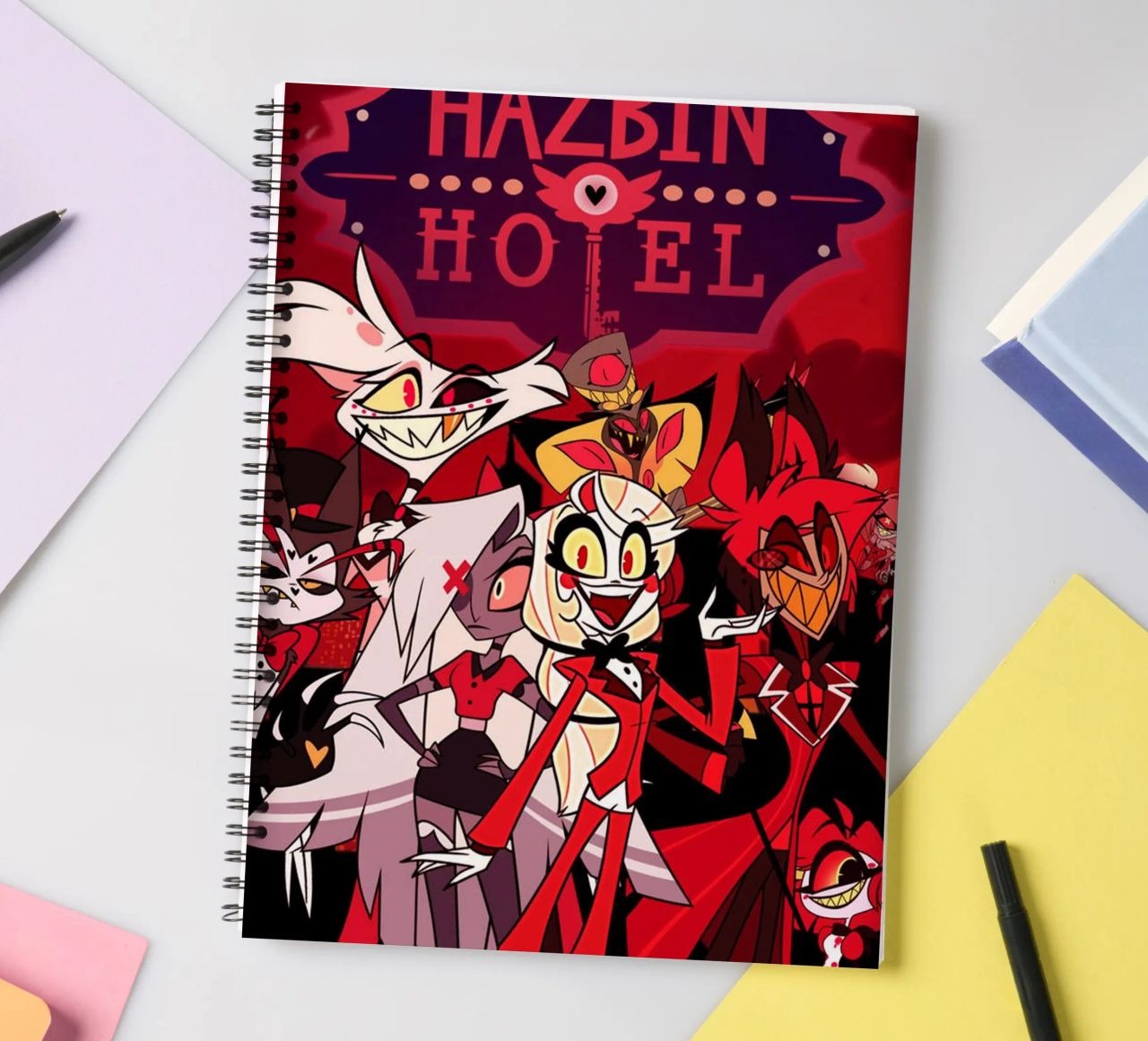 Hazbin Hotel All Characters spiral notebook by Danielle Shop