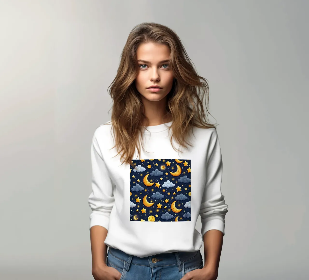 Dromerige nachtelijke hemel sweatshirt van Happy Littles