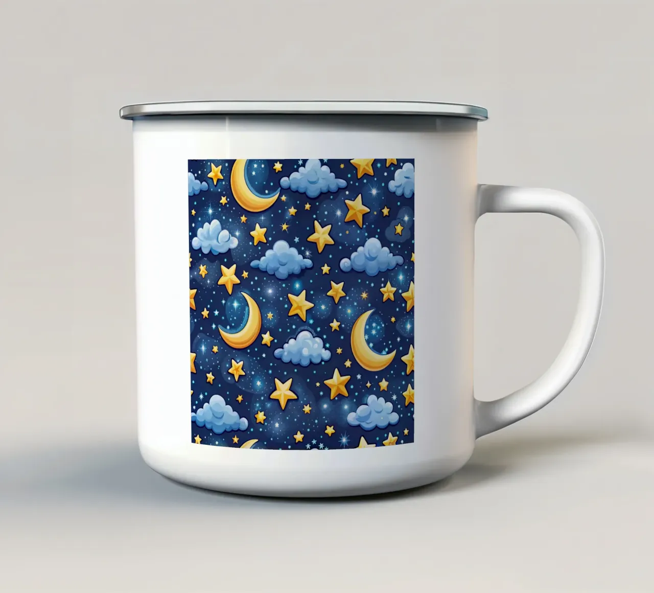 Verträumter Nachthimmel Emaille Tasse von Happy Littles