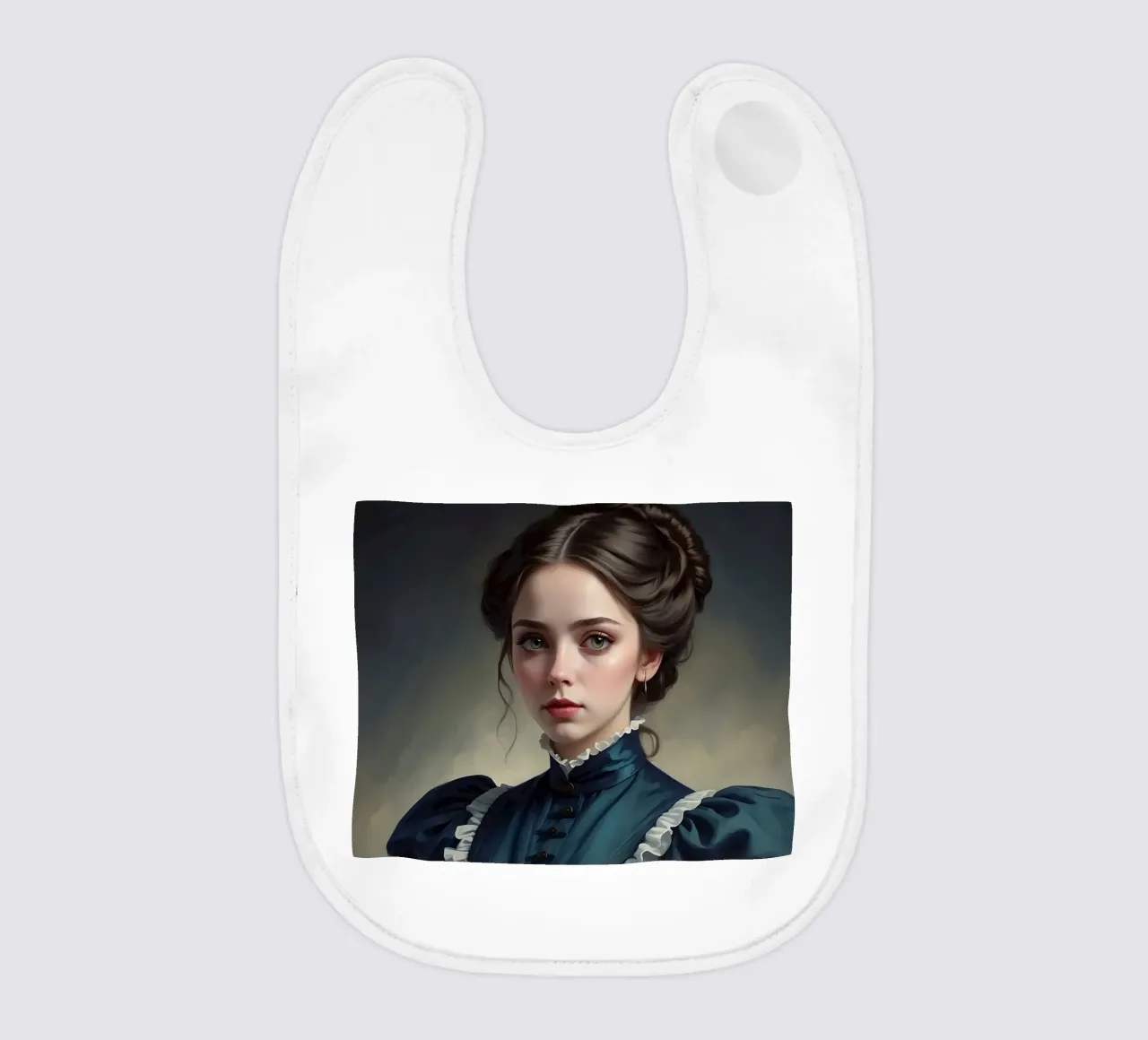 giovane donna in abito storico con acconciatura elegante bavaglino da DesignDoodle