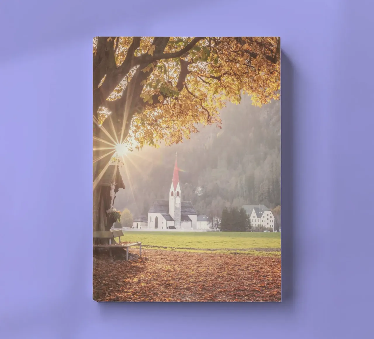 Lumière dorée et silence Chapelle d'automne dans le Tyrol du Sud carnet de notes de Dagmar Pels