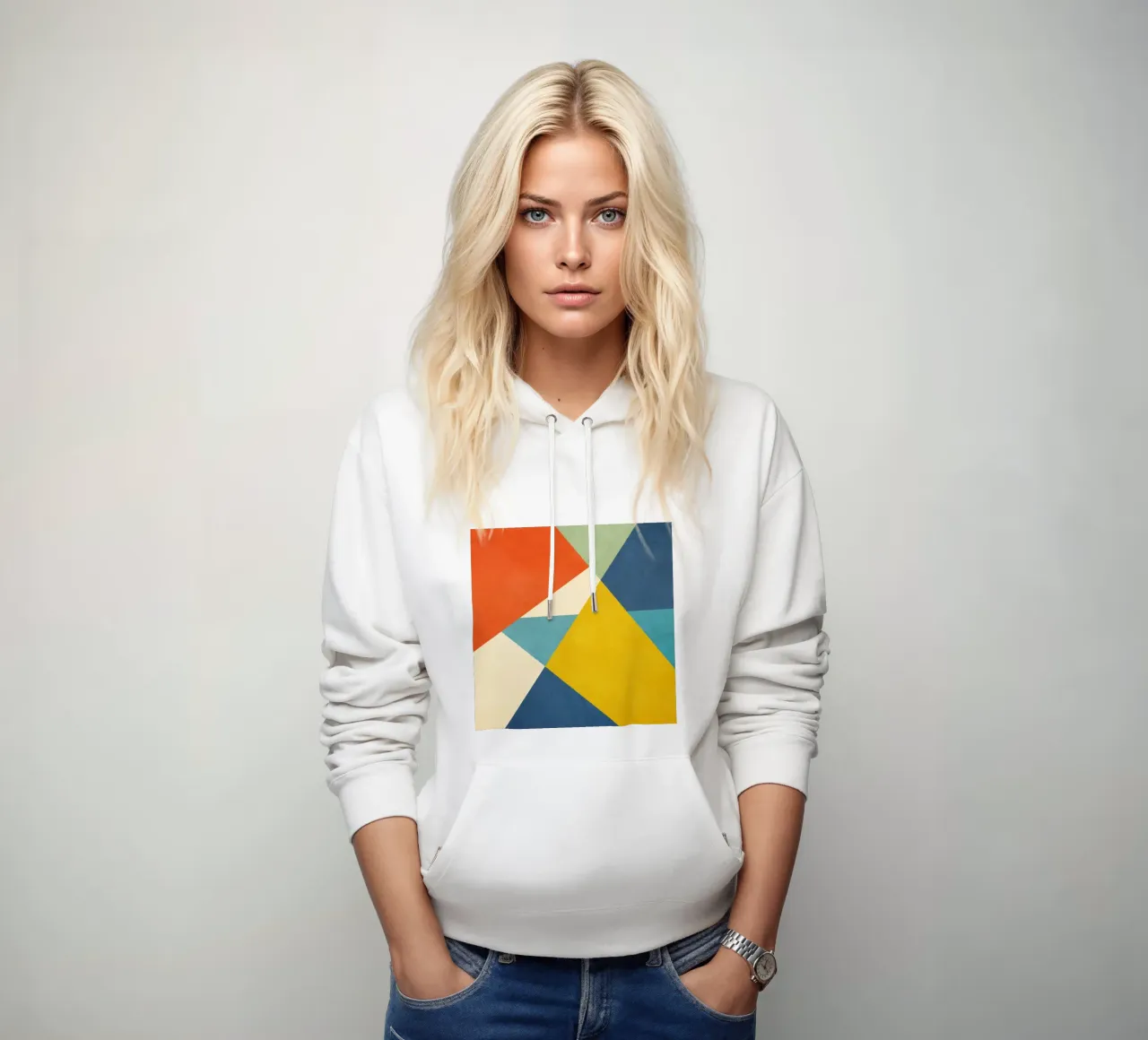 Flow of Geometry  1 felpa con cappuccio da Flow Line