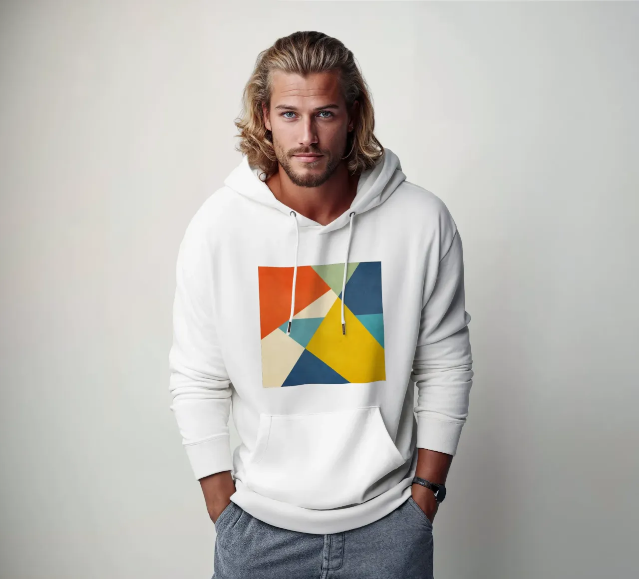 Flow of Geometry  1 felpa con cappuccio da Flow Line