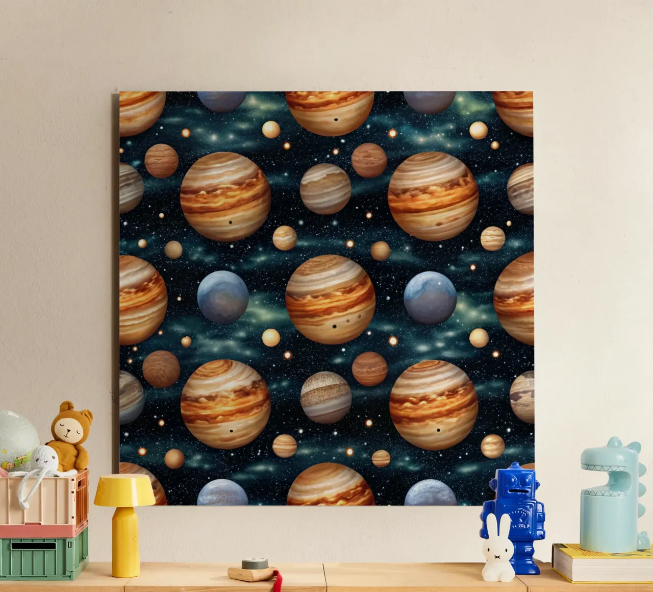 Jupiter Parade aluminium-dibond van Happy Littles