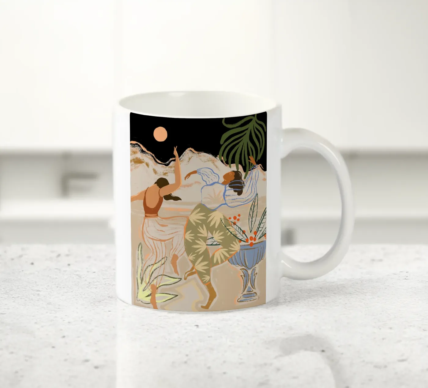 Dance Under the Moonlight keramische mok van Arty Guava