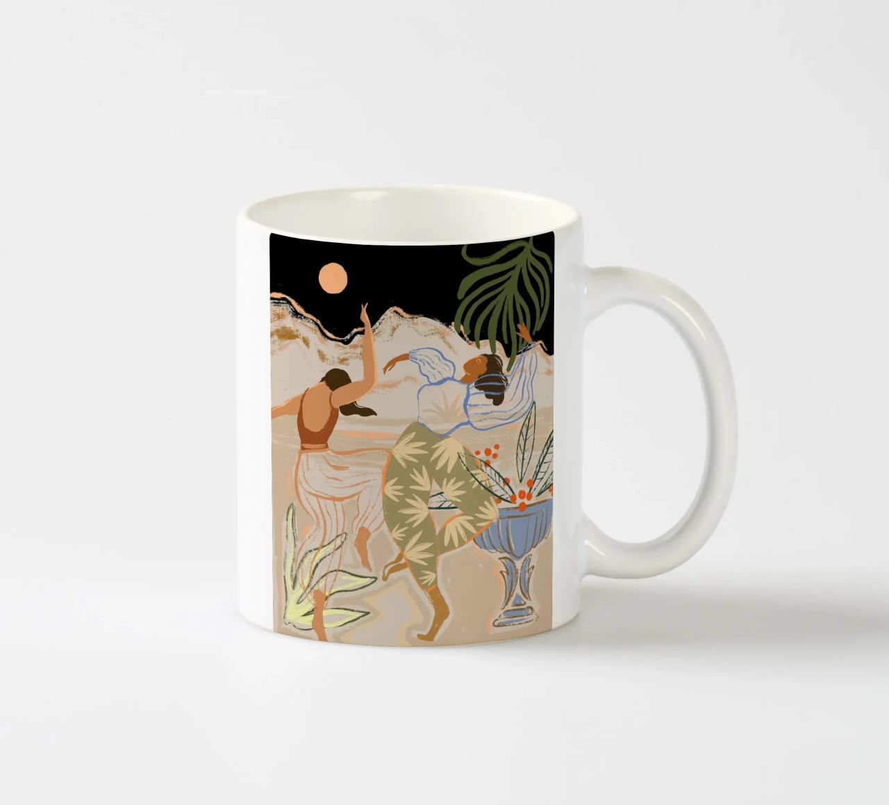 Dance Under the Moonlight ceramic mug by Arty Guava