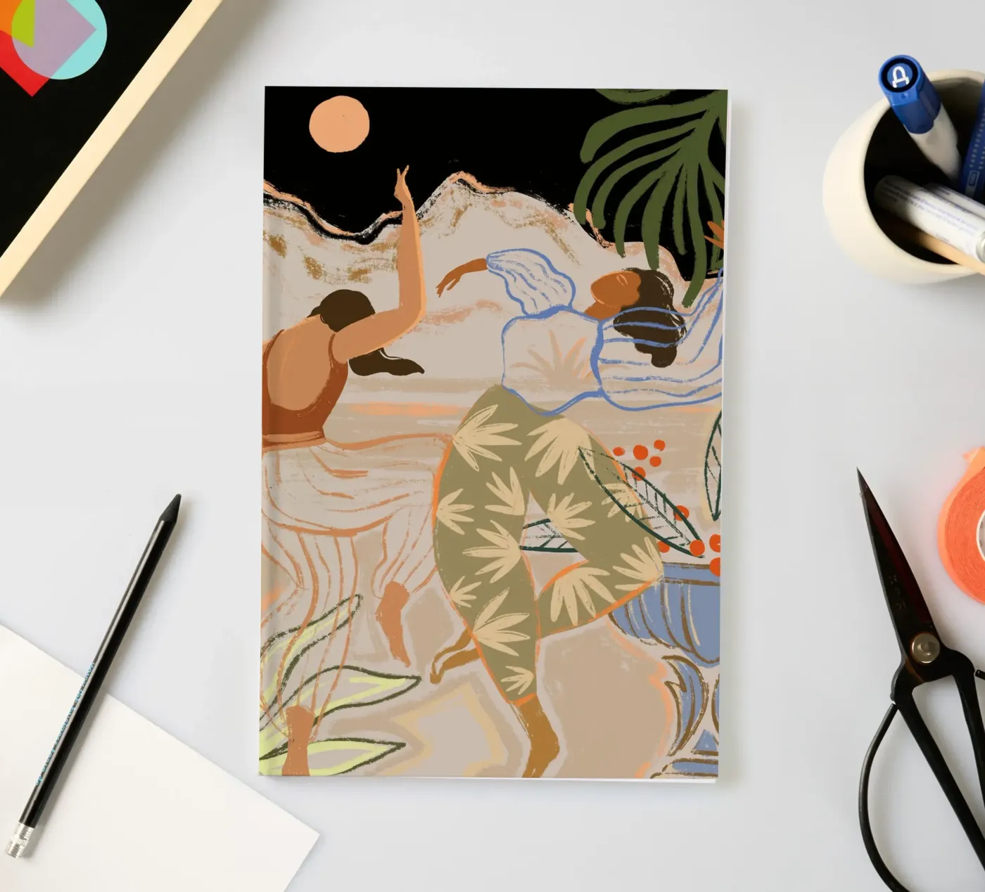 Dance Under the Moonlight notebook by Arty Guava