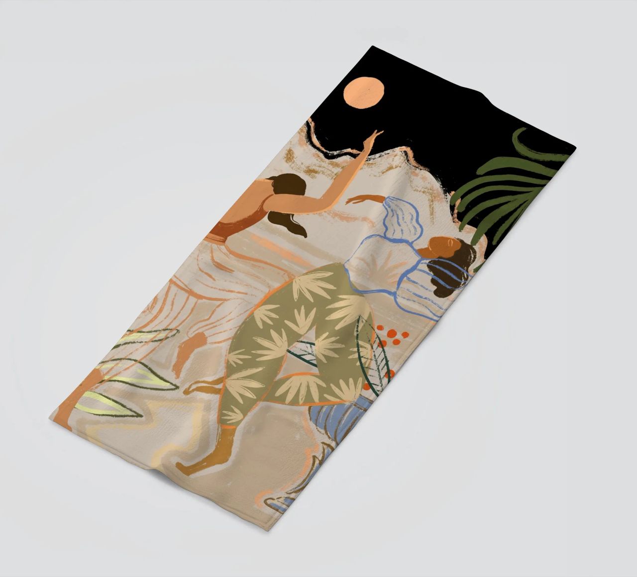 Dance Under the Moonlight beach towel by Arty Guava