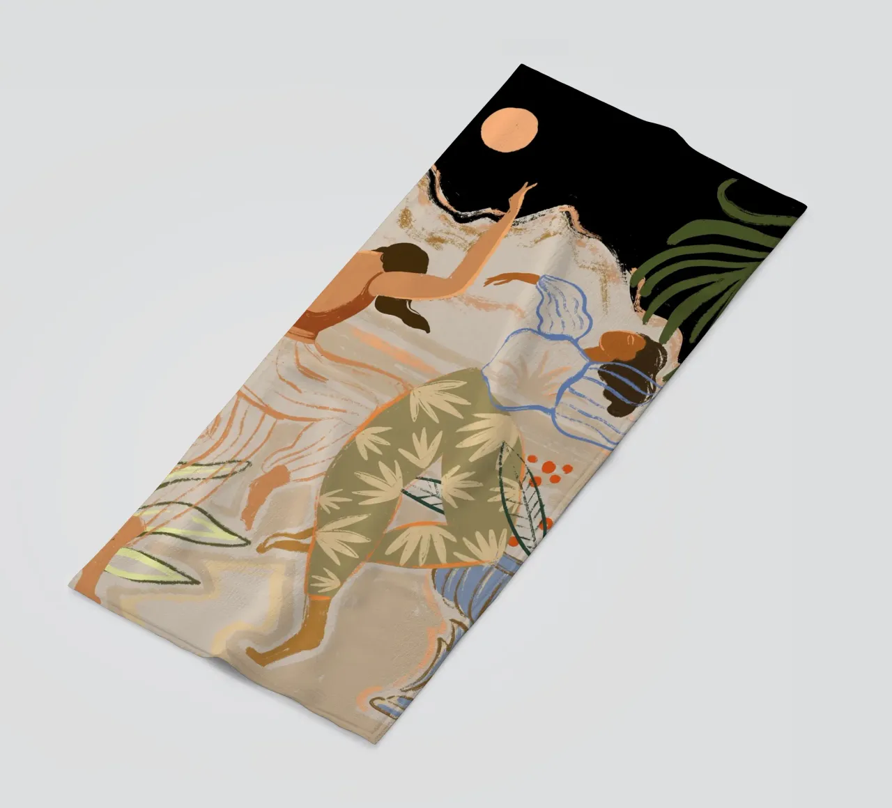 Dance Under the Moonlight strandhanddoek van Arty Guava