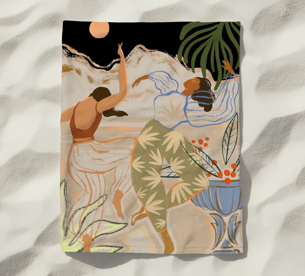 Dance Under the Moonlight strandhanddoek van Arty Guava