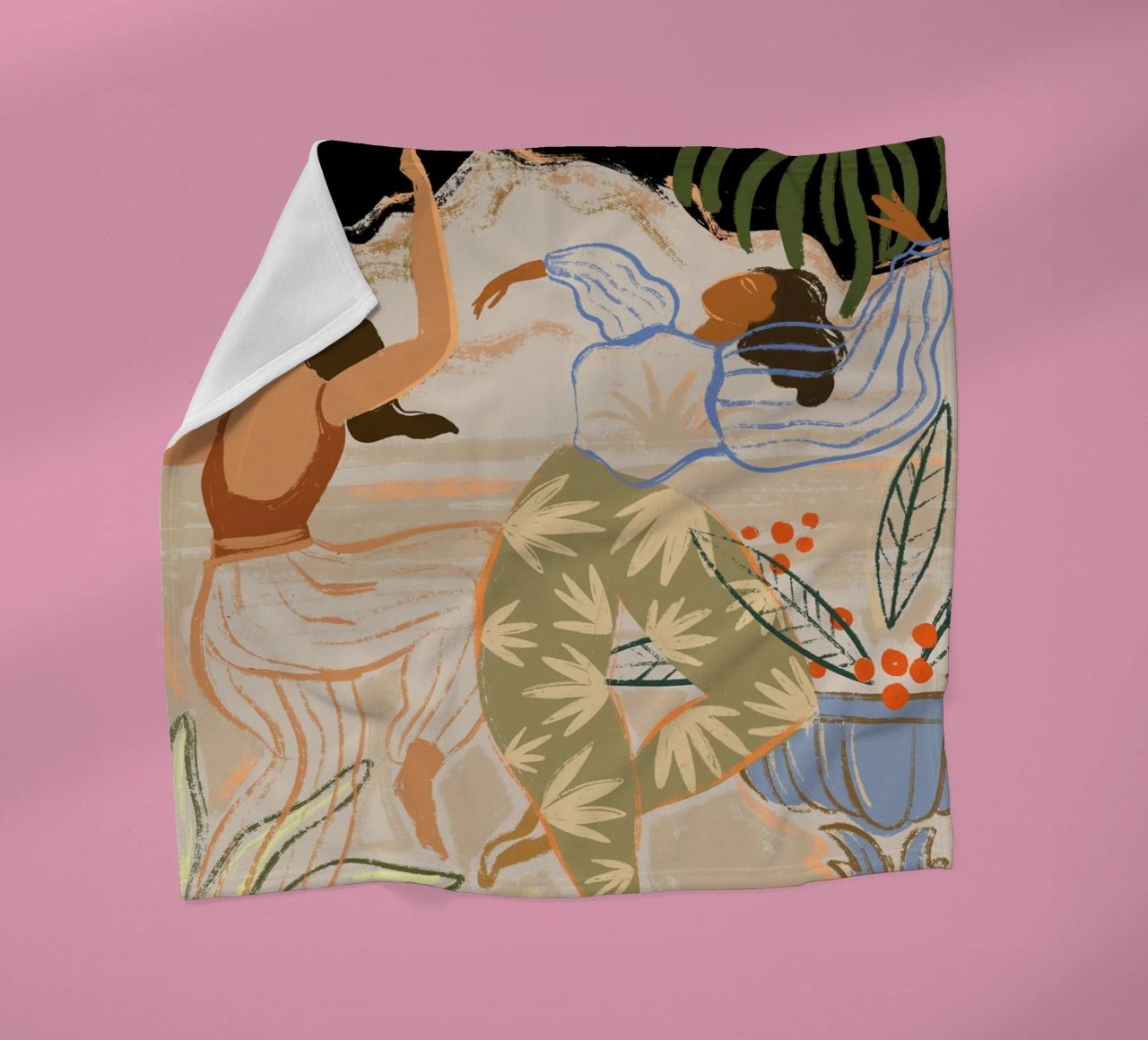 Dance Under the Moonlight fleece blanket by Arty Guava