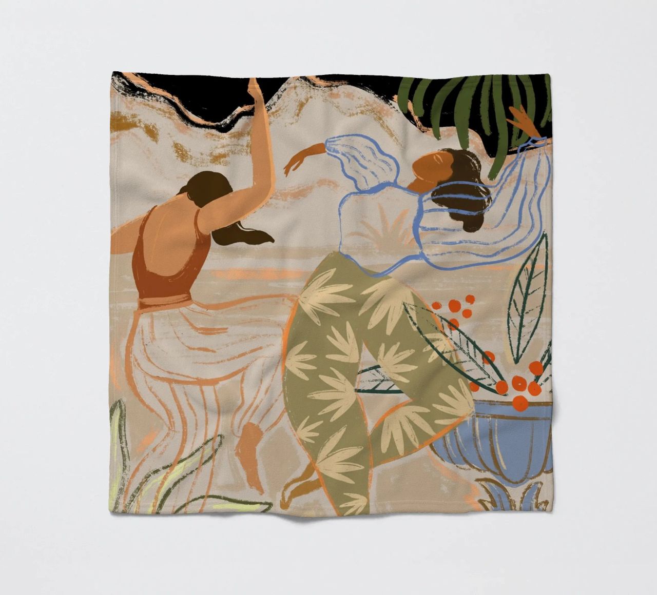 Dance Under the Moonlight fleece blanket by Arty Guava