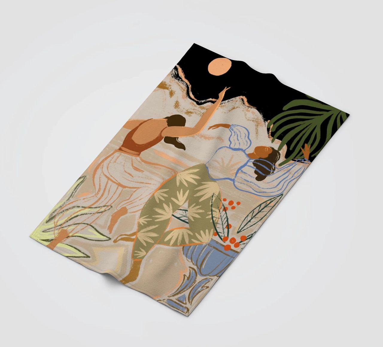 Dance Under the Moonlight fleece blanket by Arty Guava
