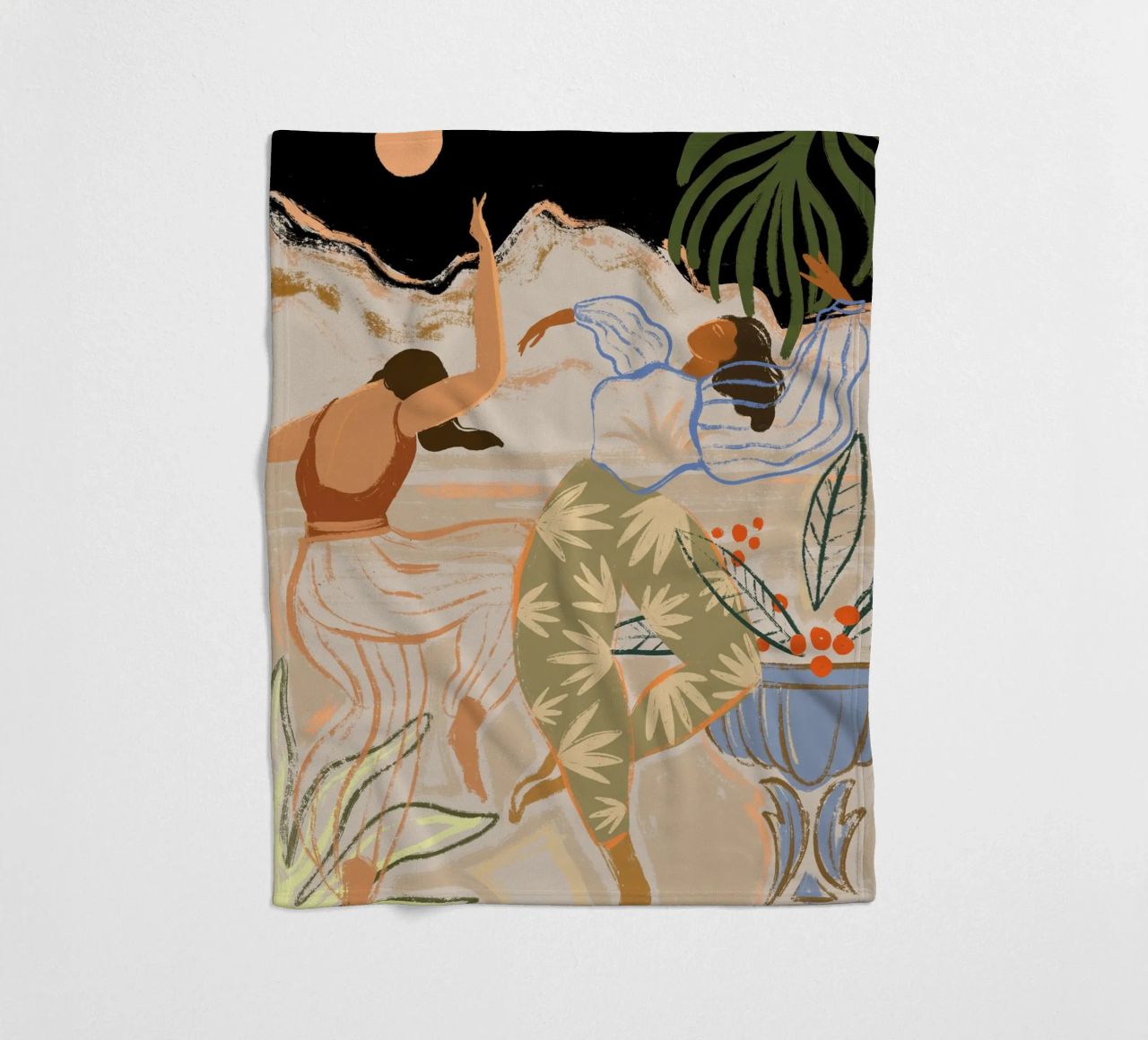 Dance Under the Moonlight fleece blanket by Arty Guava