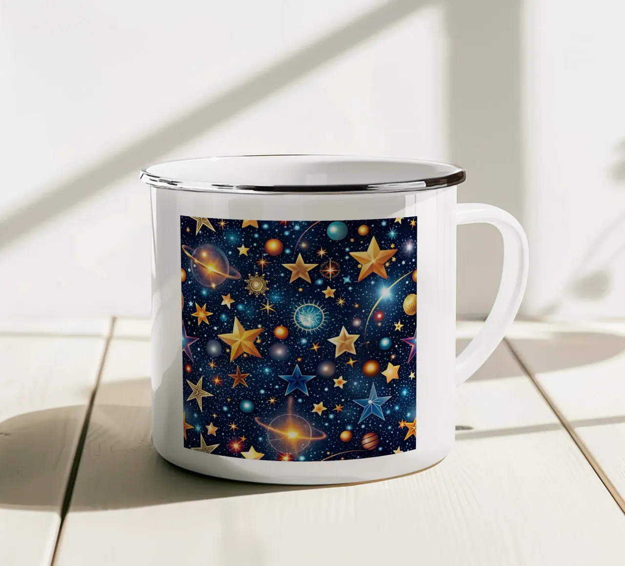Meraviglie della Via Lattea tazza in smalto da Happy Littles
