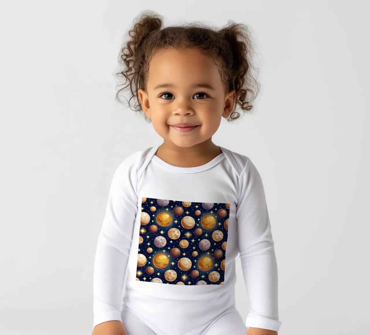 Pluto's Playground long-sleeve baby romper by Happy Littles