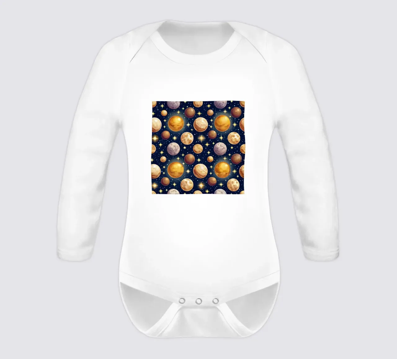 Pluto's Playground long-sleeve baby romper by Happy Littles