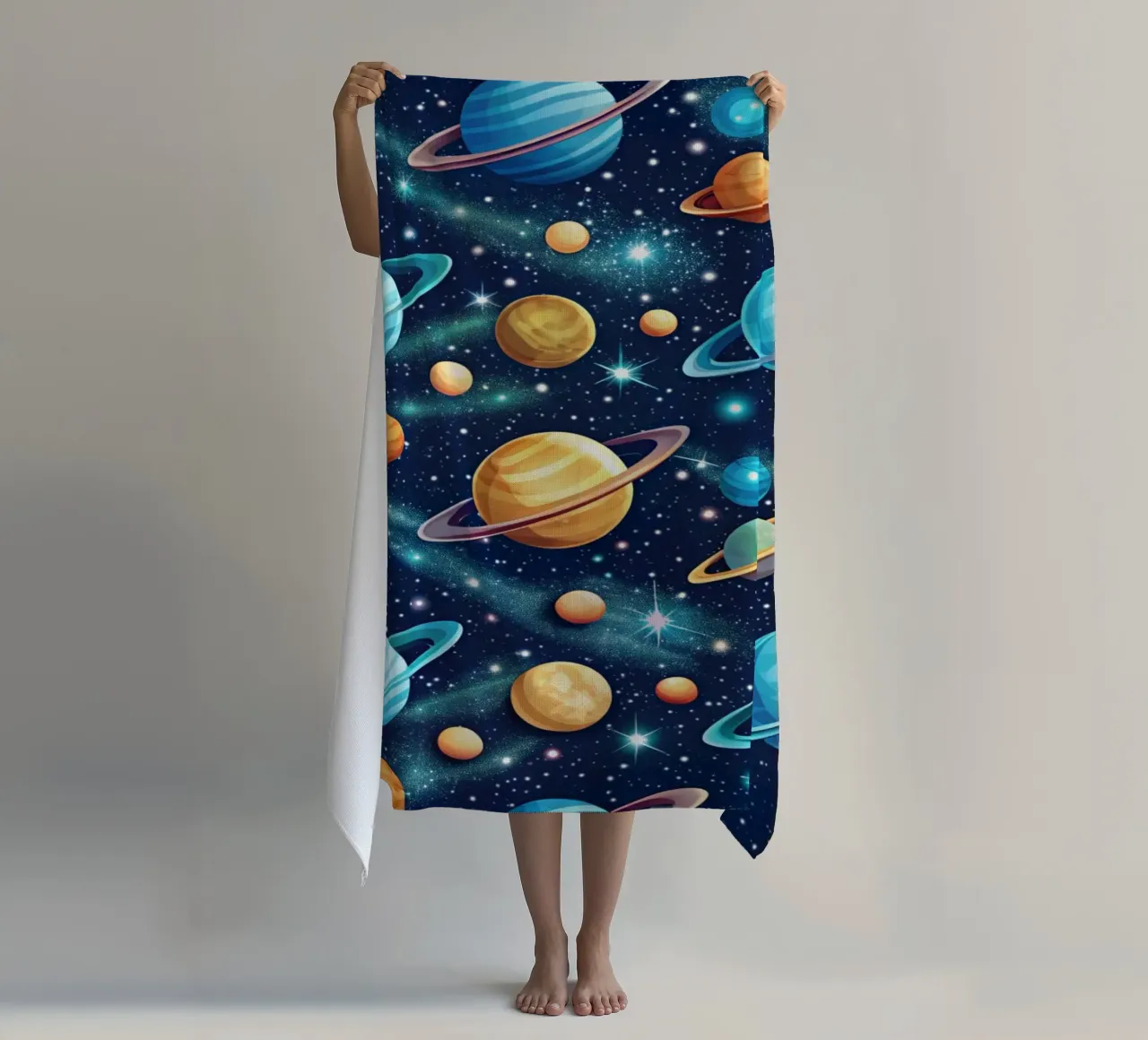 Uranus Skydance beach towel by Happy Littles
