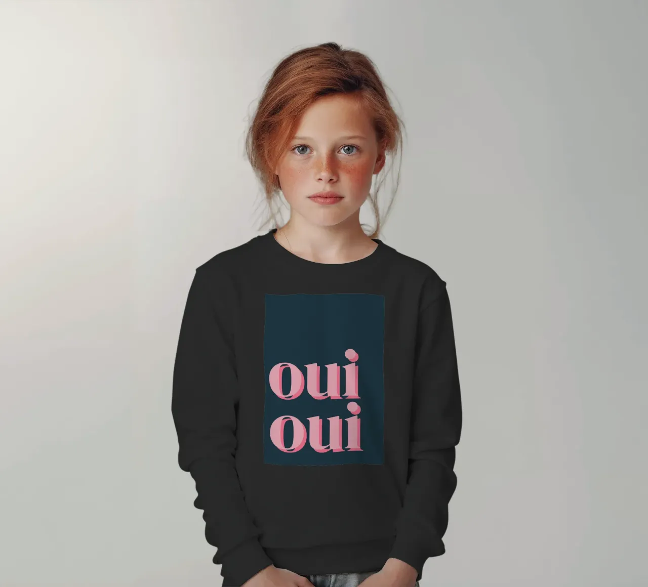 OUI OUI detto francese felpa bambino da pdigitalprints