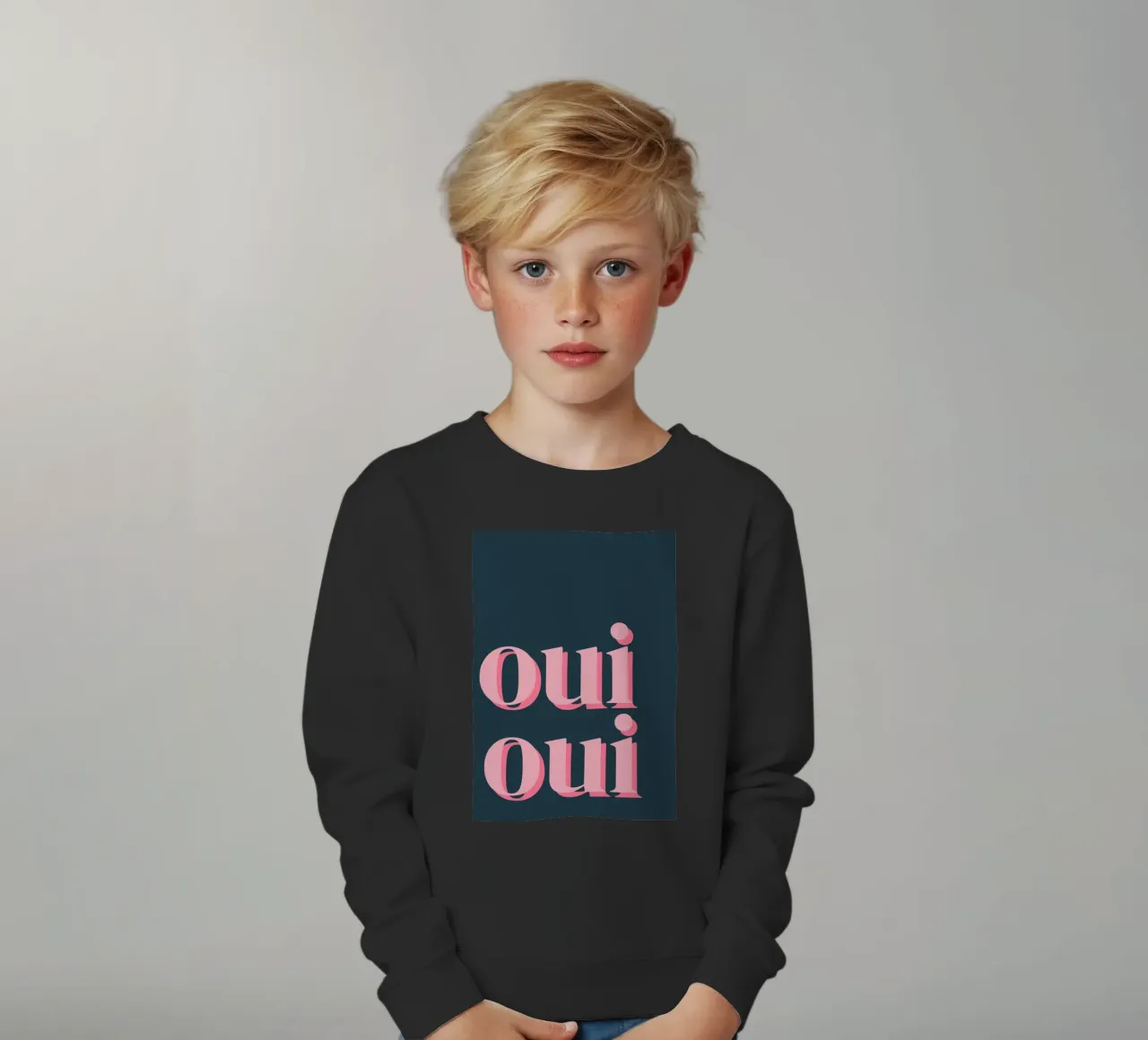 OUI OUI detto francese felpa bambino da pdigitalprints