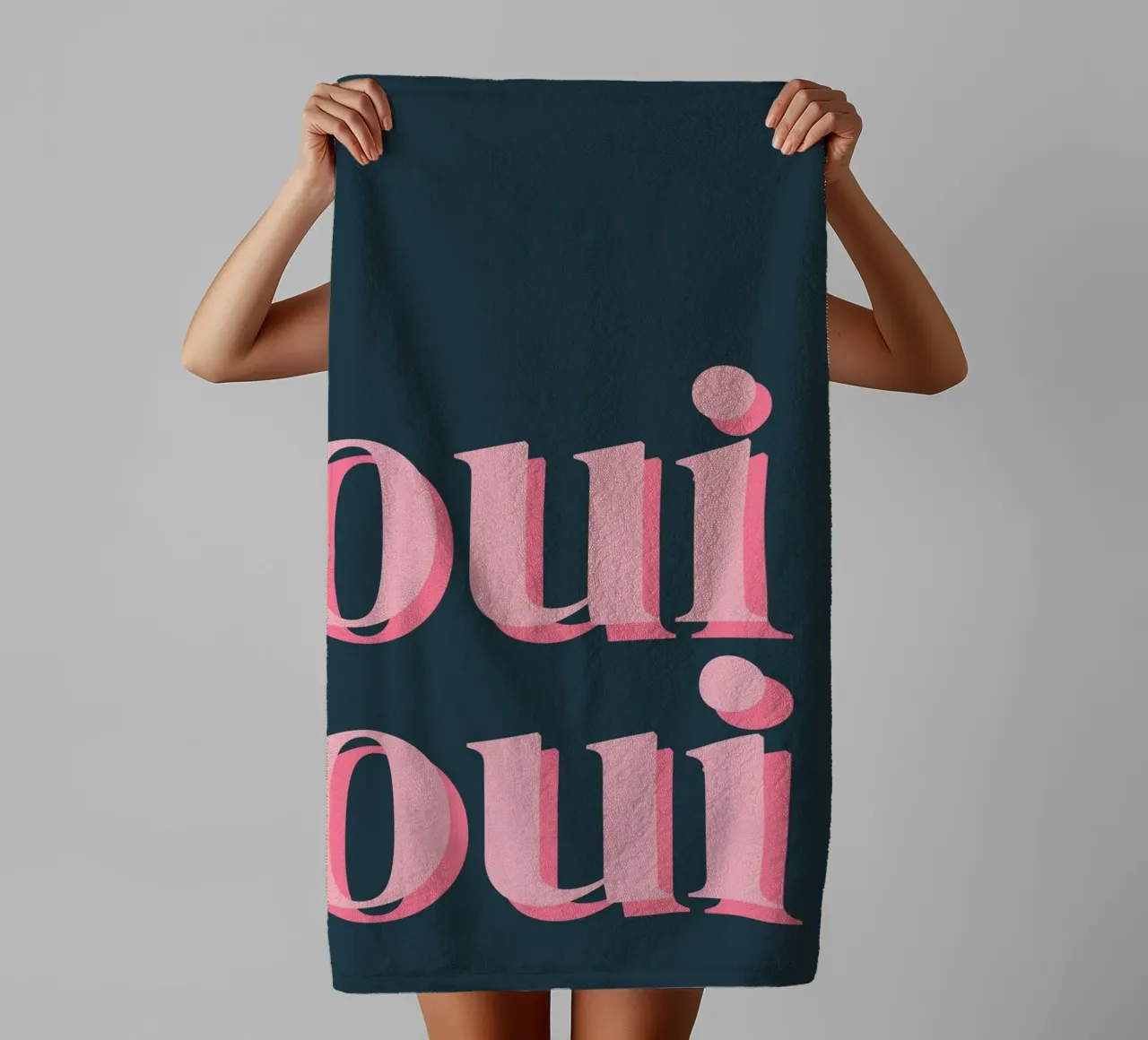 OUI OUI detto francese asciugamano da bagno da pdigitalprints