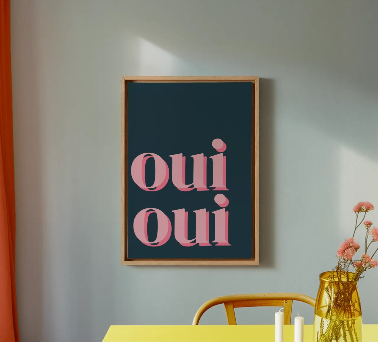 OUI OUI detto francese tela da pdigitalprints