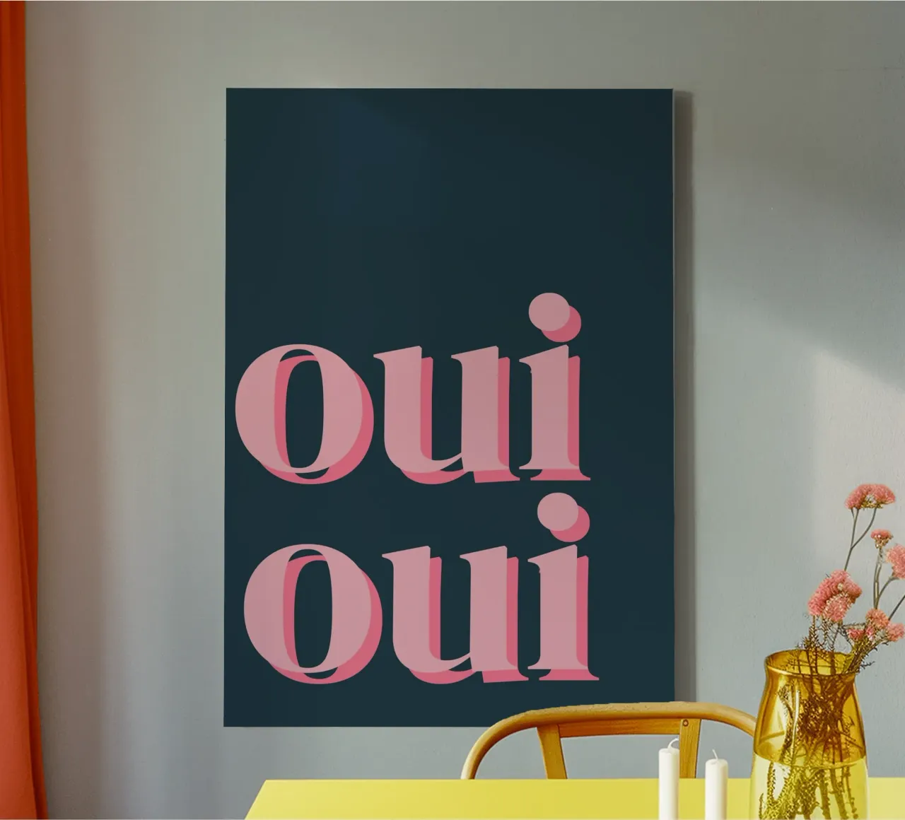 OUI OUI detto francese tela da pdigitalprints