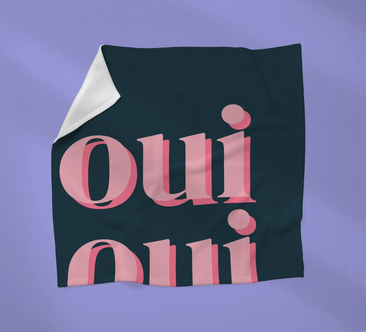 OUI OUI detto francese coperta in pile da pdigitalprints