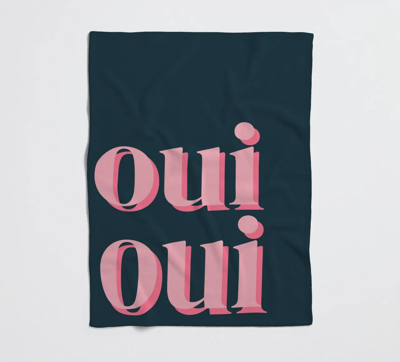 OUI OUI detto francese coperta in pile da pdigitalprints