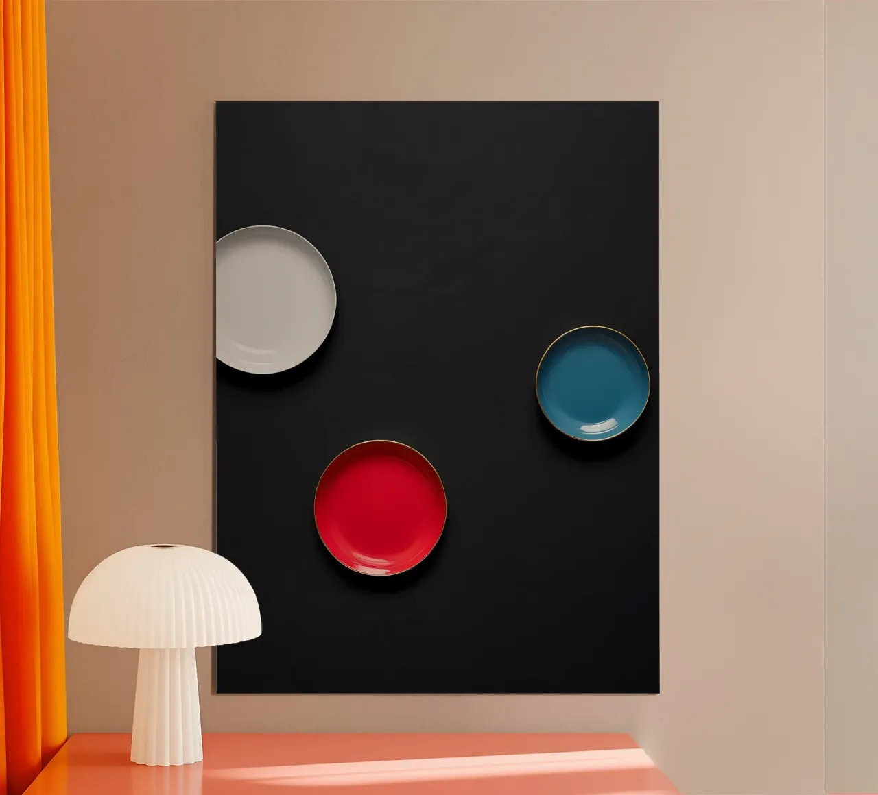 Bunte Teller poster con telaio in plastica da kosinsart.gallery