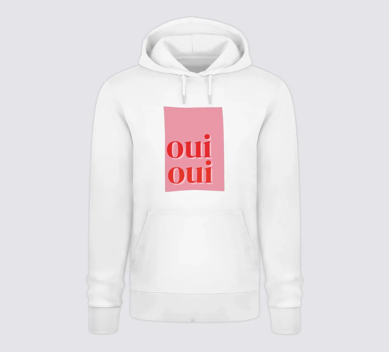 Detto francese rosa OUI OUI felpa con cappuccio da pdigitalprints