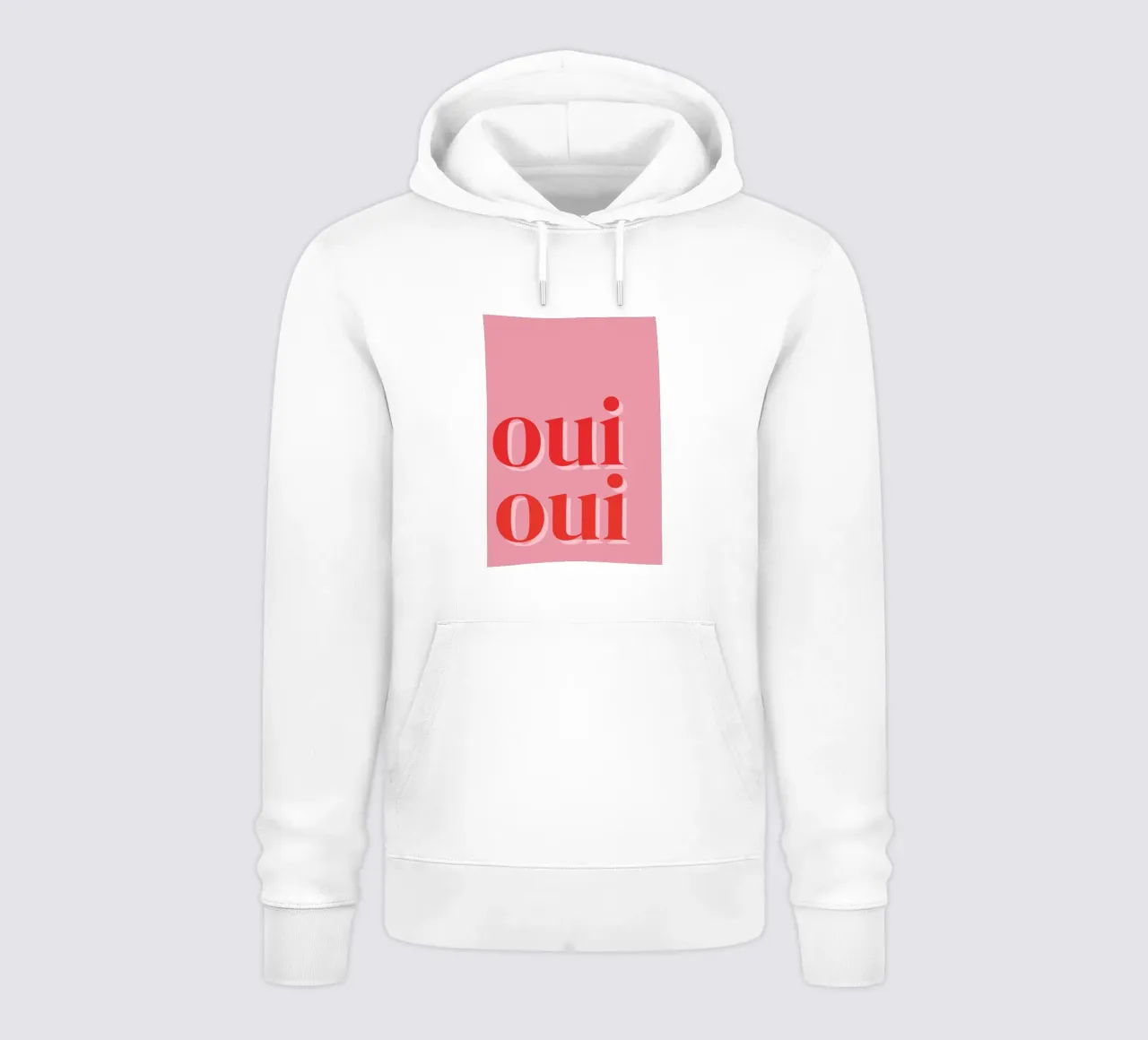 Detto francese rosa OUI OUI felpa con cappuccio da pdigitalprints