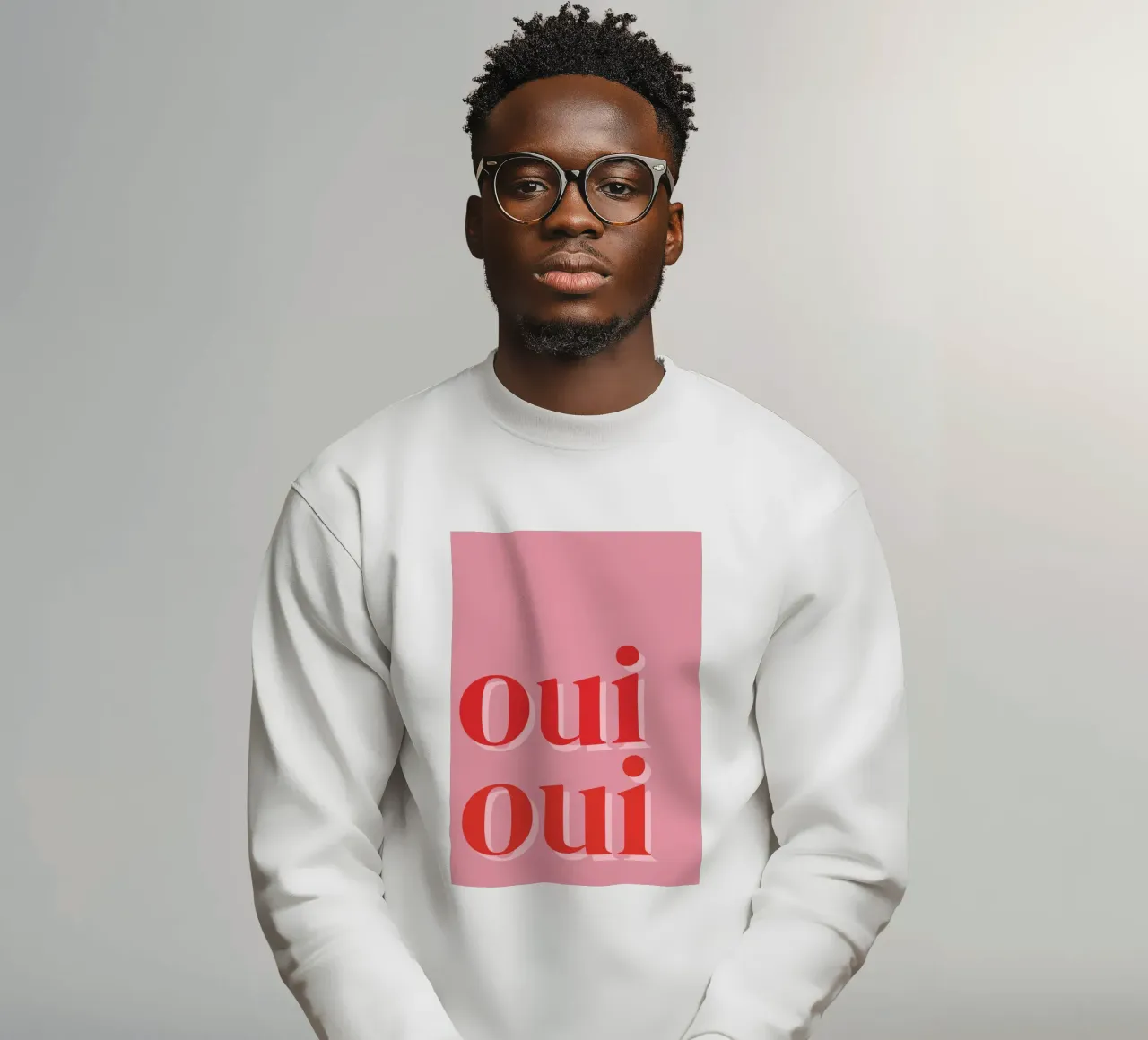 Detto francese rosa OUI OUI felpa da pdigitalprints