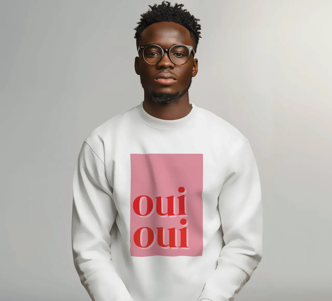 Detto francese rosa OUI OUI felpa da pdigitalprints