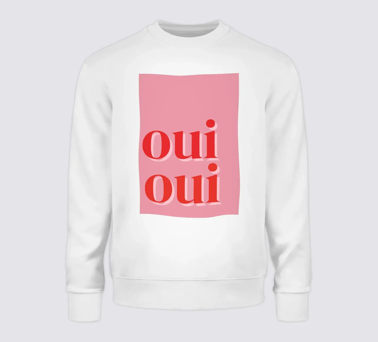 Detto francese rosa OUI OUI felpa da pdigitalprints