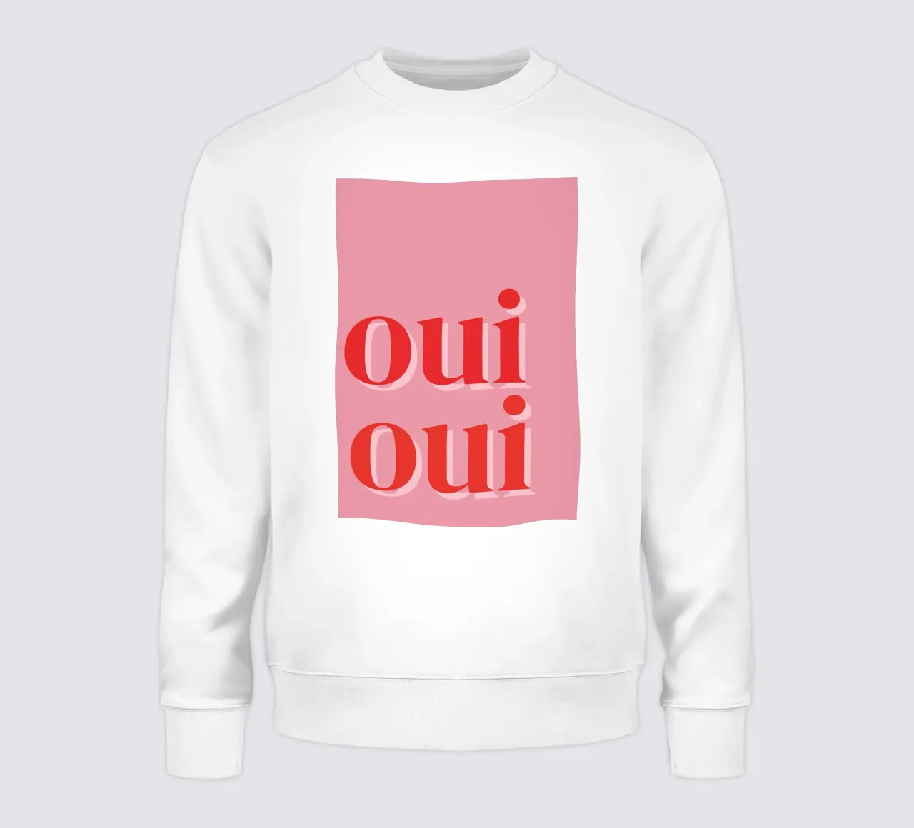 Detto francese rosa OUI OUI felpa da pdigitalprints