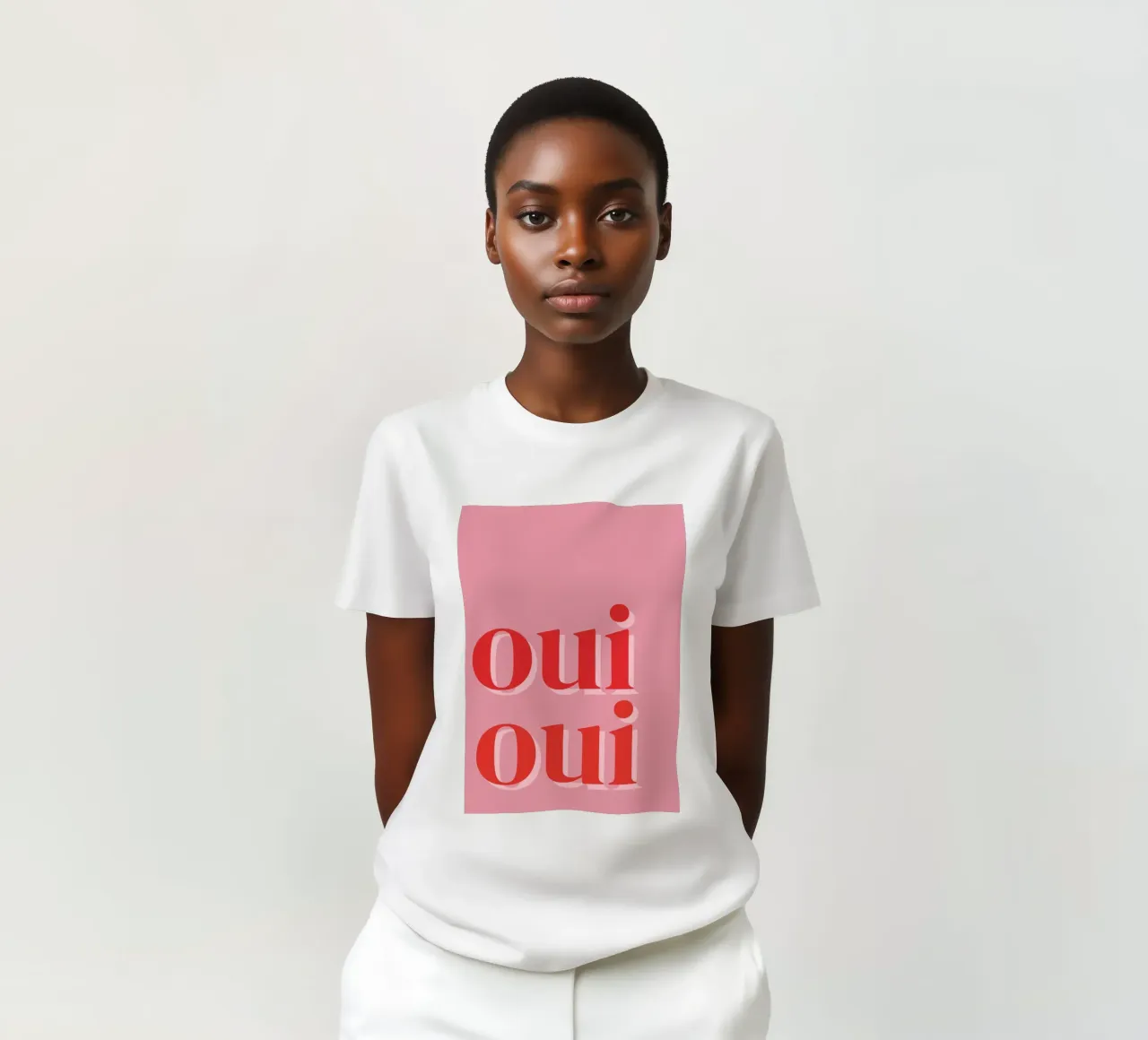 Detto francese rosa OUI OUI t-shirt da pdigitalprints
